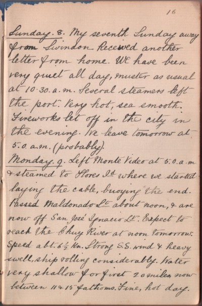 08 December 1889 journal entry